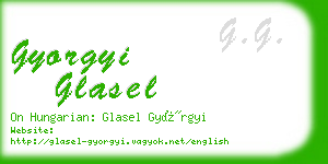 gyorgyi glasel business card